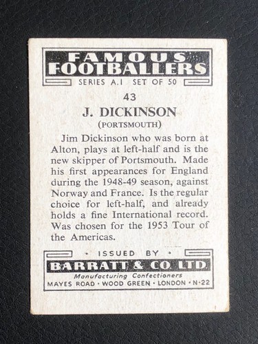 Barratt / Bassett Berühmte Fußballer Karten 1953-54 Serie A1 - Bild 88 von 100