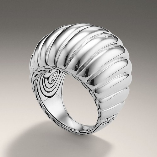 JOHN HARDY Bedeg Large Dome Ring in Sterling Silver Size 7 - Picture 1 of 5