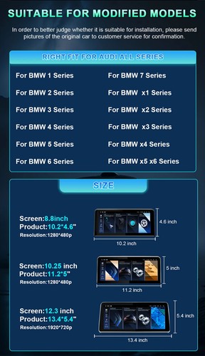For BMW X1 F48 2016-2022 Android Car Radio CarPlay Screen Player Stereo GPS Navi - Picture 13 of 29