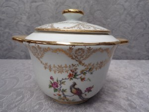 Limoges-Vintage-Sugar-Bowl-Vintage-French-Porcelain-Dinnerware