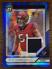 WILL ANDERSON JR. 2024 DONRUSS OPTIC THREADS PATCH BLUE HYPER