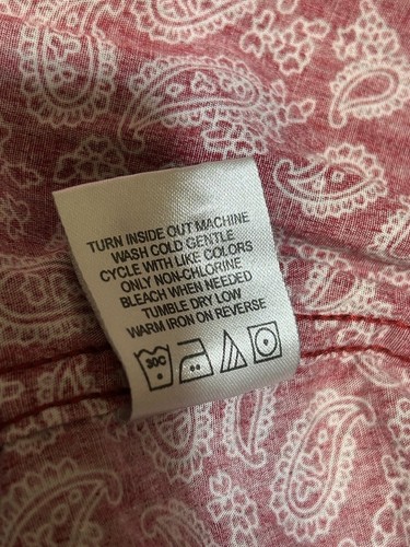 VINTAGE ITALIA Reserved Stack XXL Shirt Long Sleeve ButtonUp Red Flip Cuff Cord - Picture 8 of 11