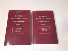 Georgia Rules Of Court Annotated 2025 Vol 1-2