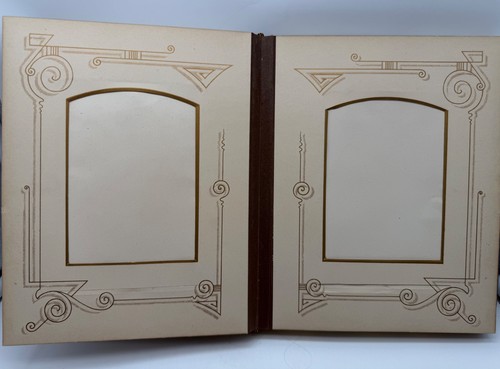 Antikes viktorianisches Fotoalbum gerahmte Einlagen blauer Samt - Bild 15 von 23