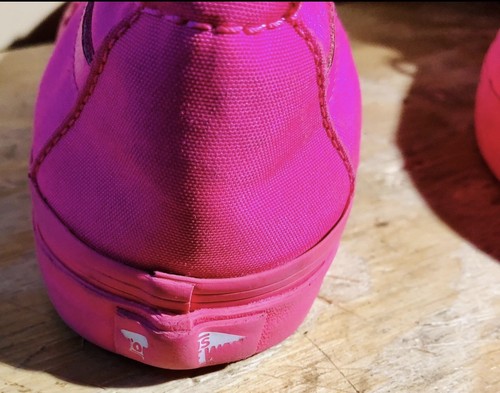 VANS pink Hightop Kids Size 3 - Picture 10 of 11