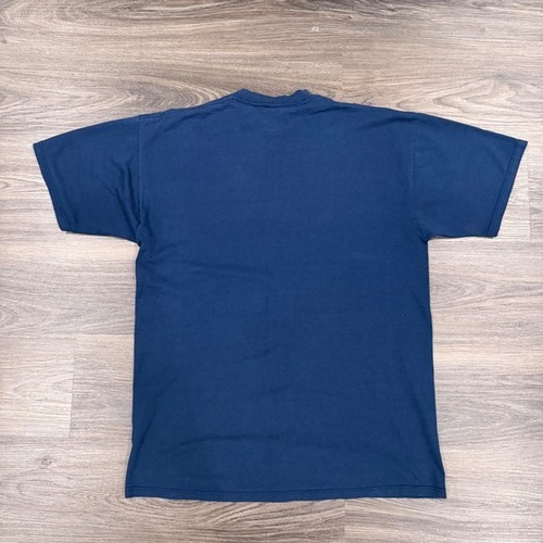 VTG Jerzees Heavyweight Blend T Shirt Blue Cotton Polyester Blend L Mase in USA - Picture 3 of 6