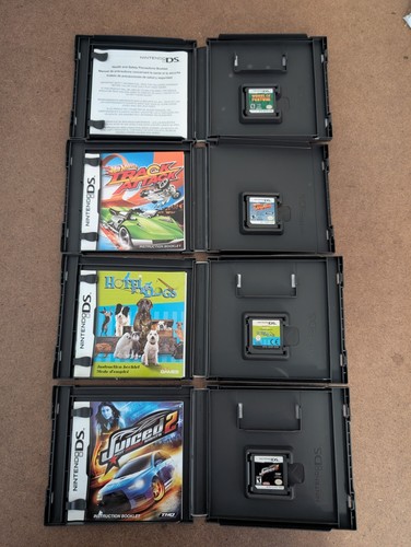 Lote 4 Nintendo DS 4 Juego CIB Juiced Wheel Of Fortune Hotel Dogs Hot Wheels - Imagen 3 de 3