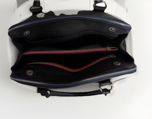 HANDARBEIT KOFFER TASCHE ECHT LEDER SCHWARZ - Bild 5 von 7