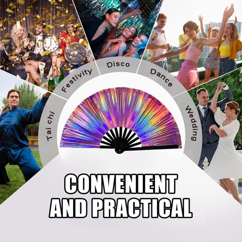 Boots on the Ground Handfächer Line Dance Popping Fan Retro Fan Multicolor J4E1 - Bild 3 von 4
