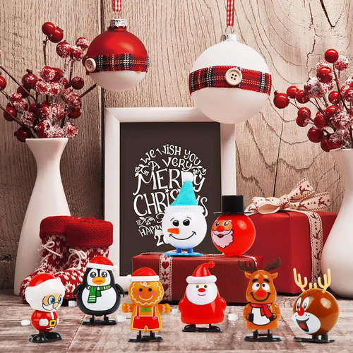 Weihnachten Aufziehspielzeug, 8 STCK. Weihnachtsgeschenk Strumpf Stuffers Goody Bag Füller für  - Bild 5 von 12