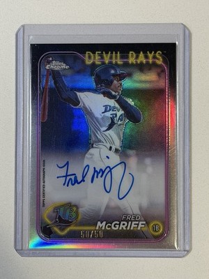 2024 Topps Chrome Legends Autograph /50 Fred McGriff #CLA-FM Tampa Bay Rays