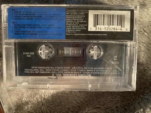 MOTOWN LEGENDS VOLUME 3--VARIOUS ARTISTS  *CASSETTE* Brand New & Factory Sealed - Picture 5 of 6