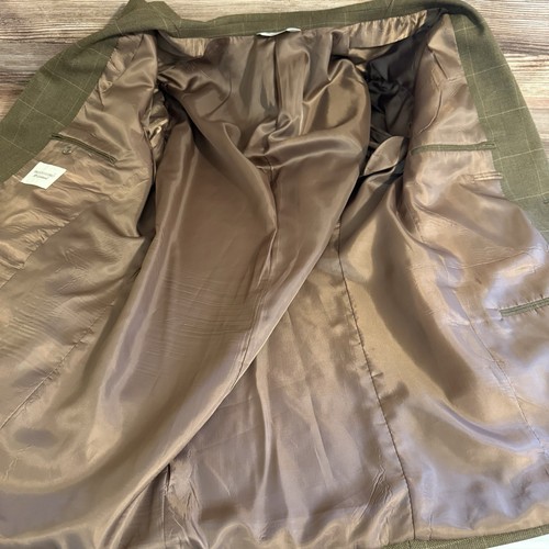 Pronto Uomo Mens Blazer Sport Coat Two Button Casual Jacket Size 42L Wool Suit - Picture 5 of 9