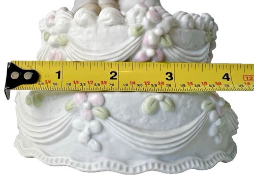 Caja de música vintage 1981 Precious Moments Enesco novia y novio adorno de pastel - Imagen 7 de 10