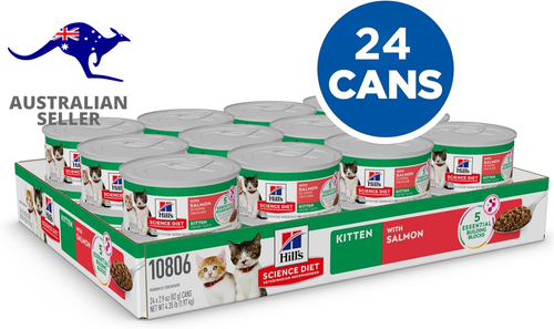 Kitten Savory Salmon Entree Canned Wet Cat Food 24X82G - Picture 2 of 11