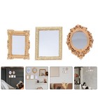  3 Pcs Dollhouse Decoration Mirror Pieces for Crafts Decorative Children Toy