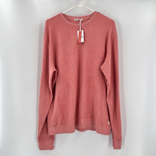 Marine Lagenlook Vintage Frottee Rundhalsausschnitt Rosette Pullover Large - Bild 2 von 8