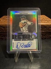 2021 DONRUSS OPTIC RETRO SERIES SIGNATURES SILVER PRIZM DAVE STEWART AUTOGRAPH