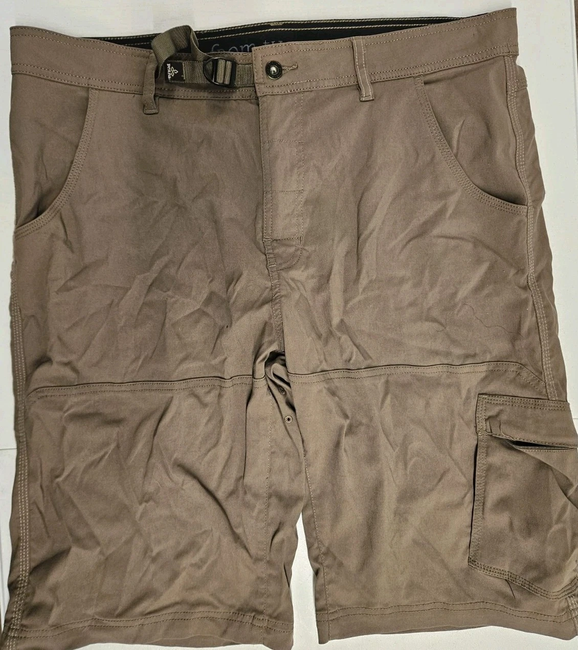 Prana Men's Stretch Zion Hiking Shorts Tan Cargo Utility Gorpcore Brown 38W