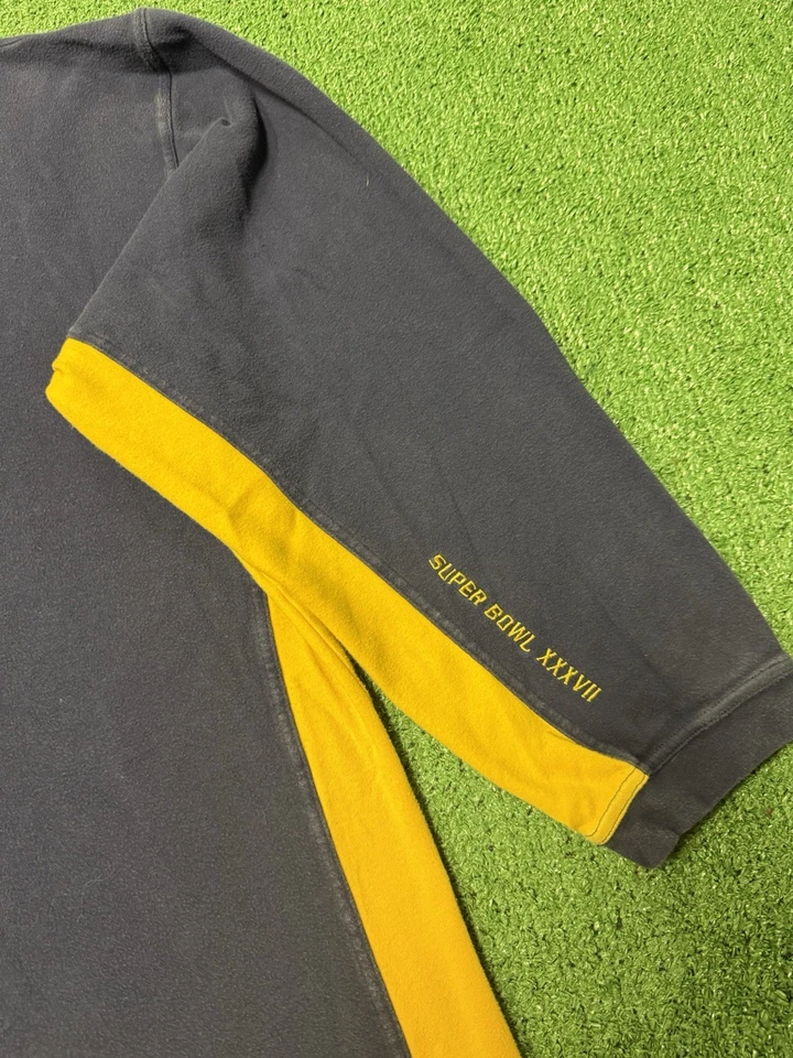 Camisa De Colección Y2K Reebok Super Bowl XXXVII Manga Larga Talla XL Azul NFL Fútbol Foto 3 de 4