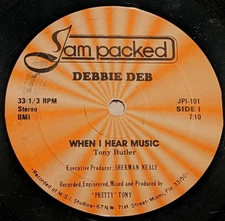 Debbie Deb – When I Hear Music 12" OG 1984 Freestyle Electro Jam Packed JPI-101