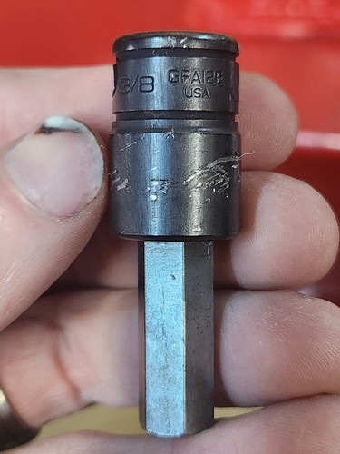 Snap-on 3/8" Dr. 8pc SAE Hex/Allen Socket Set 208EGFAY Indust. Finish No 11/32" - Picture 6 of 18