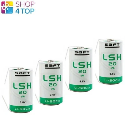 4x Batterie Li-SOCl2 SAFT LSH20 3.6V 13000mAh Avec Languettes U à Souder - Photo 1/2