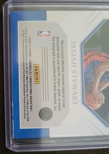 Panini Chronicles Rookie Cornerstones 2020-21 rojo Isaiah Stewart automático radiocontrol - Imagen 6 de 6