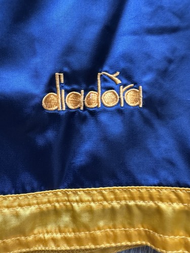 VTG 90s Diadora Satin Nylon Soccer Shorts Mens Small Navy - Picture 5 of 6
