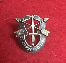 1st US SPECIAL FORCES REGT Crest DUI DI 1960s Metal Pin No HM