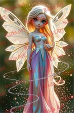 2 Set Forest Fairy Digital Picture Image Art Ai Photo for Wallpaper Background