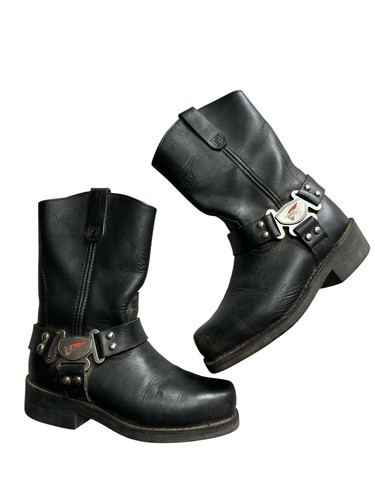 Red Wing Motorradstiefel Herren 7 D schwarz Leder #969 weiche Spitze USA Harness