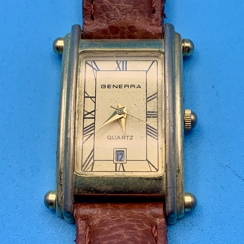 GENERRA 74-130 Vintage Women’s Wristwatch Tank Style Japan Movt Date Working - Picture 19 of 19
