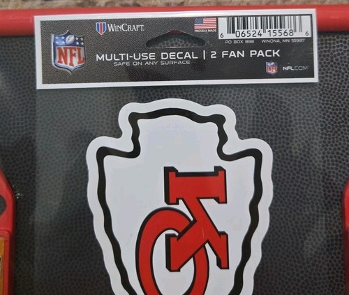 Kansas City Chiefs NFL Soporte para matrícula y calcomanía multiuso paquete de 2 fanáticos - Imagen 3 de 3