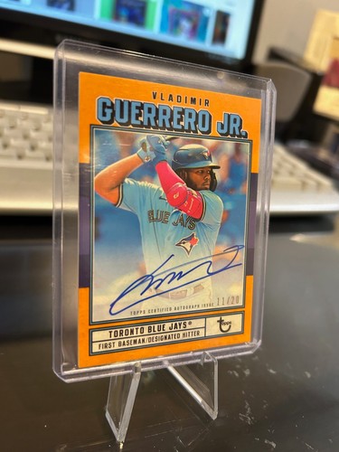 2022 Topps Brooklyn Collection #AC-VGJ Vladimir Guerrero Jr. Auto #D/20 - Picture 3 of 6
