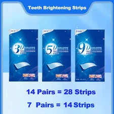 Teeth Whitening Gel & Strips Kit - Fast Bleaching Oral Care