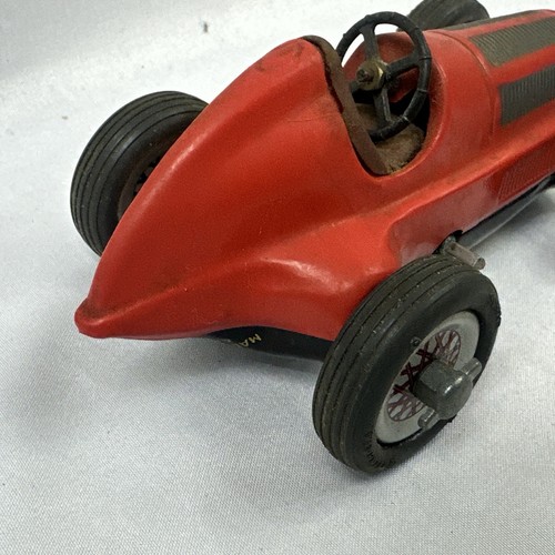 Vintage Schuco 1050 Studio Mercedes Grand Prix 1936 With Key Works Red #4 - Picture 7 of 11