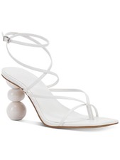 INC Womens White Stacked Sphere Heel Lilliana Sculpted Heel Heeled Sandal 10 M