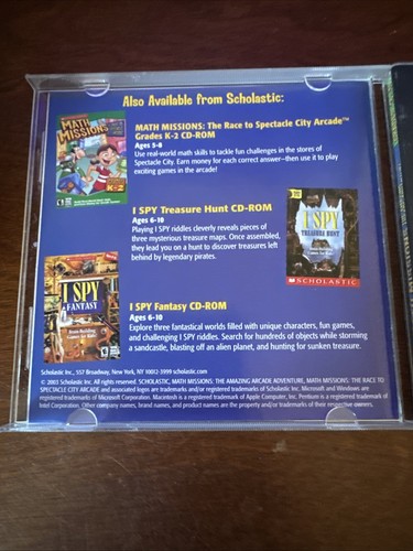 Scholastic Math Missions Arcade Software CD-ROM Win Mac Grade 3-5 Homeschool - Picture 3 of 4