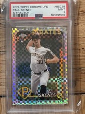 2024 Topps Chrome Update Paul Skenes #USC88 Rookie RC X-Fractor Refractor PSA 9