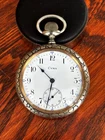 Cool 1900's Cyma Swiss 7 Jewel 16 Size Unusual Patterned Case Runs Strong!
