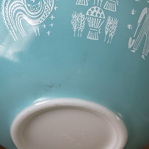 Pyrex Butterprint Cenicienta Turquesa Amish 444 Azul Mezclador 4 cuartos De Colección  - Imagen 14 de 18