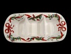 Martha Stewart MACYS Holiday Garden 3 Section Server 13 1/4 L Winter Florals