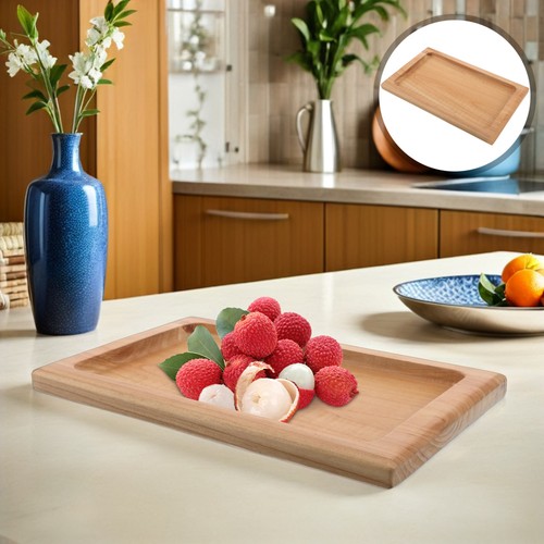 Serving Tray Wooden Trays for Decor Display Kitchen Charcuterie Platter - Bild 5 von 12