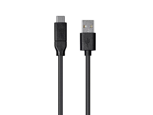 Monoprice Essentials USB Type-C to USB-A 2.0 Cable, 480Mbps, 3A, 26AWG, 13.1ft - Picture 1 of 5