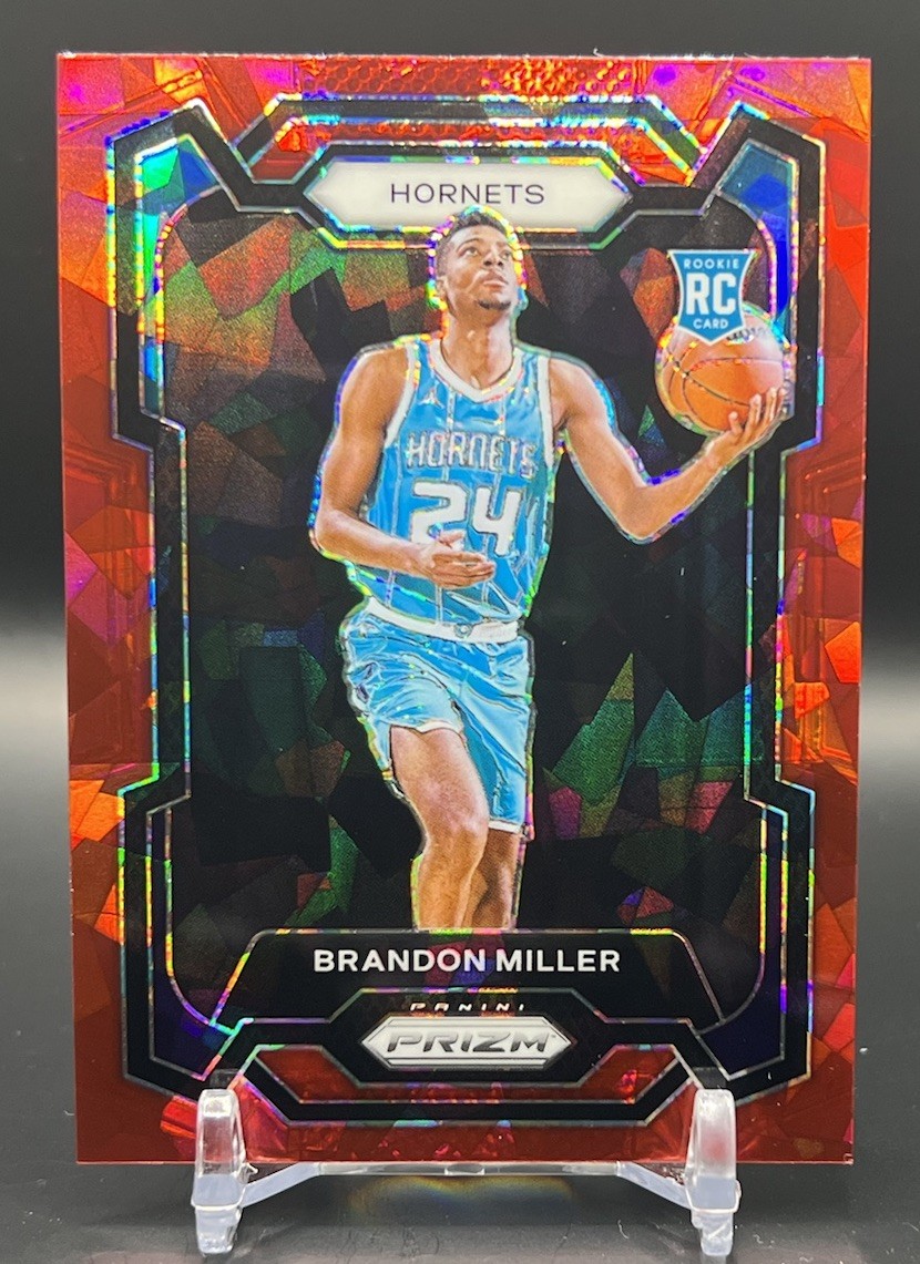 2023-24 Brandon Miller Panini Prizm Red Cracked Ice Prizm Rookie Card #152