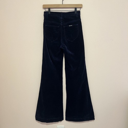Rolla's Eastcoast Flare Corduroy Pants in Midnight Navy Blue High Rise Size 25 - Picture 4 of 12