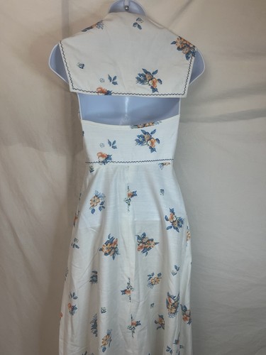 Vintage Handmade Dress S Sailor Collar Bareback Hippie Peasant Boho Gypsy Long - Picture 7 of 22