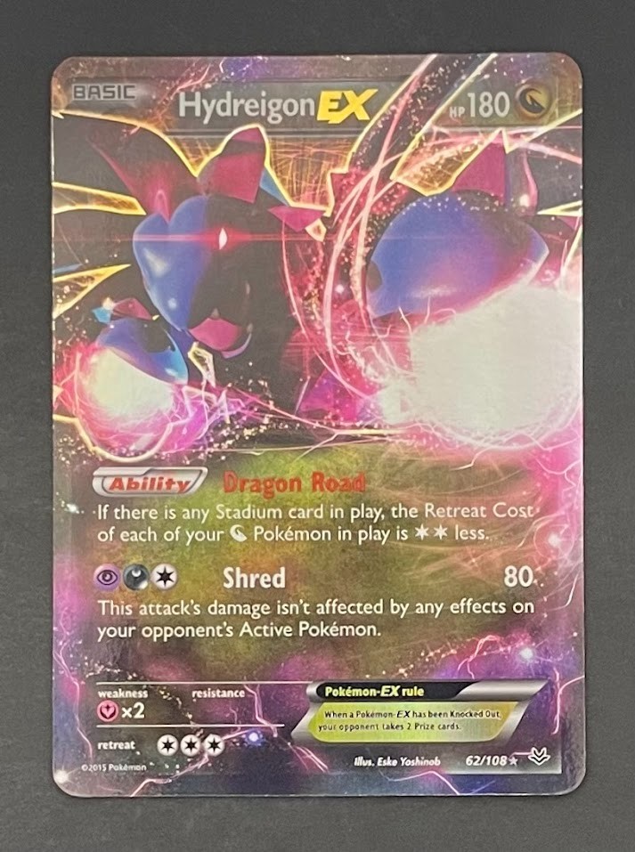Pokémon Card Hydreigon EX 62/108 Roaring Skies - Lightly Played