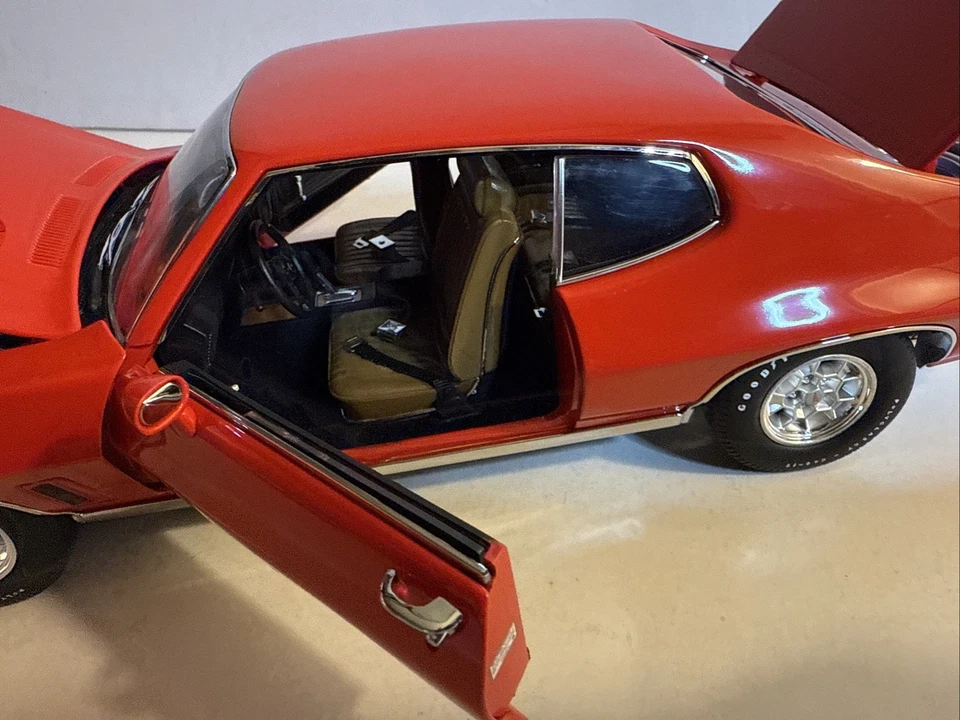 GTO RED BIG BOX 1972 PONTIAC 455 HO RAM AIR HARD TOP  1-18 DIECAST GMP  #8043 - Image 3 of 4
